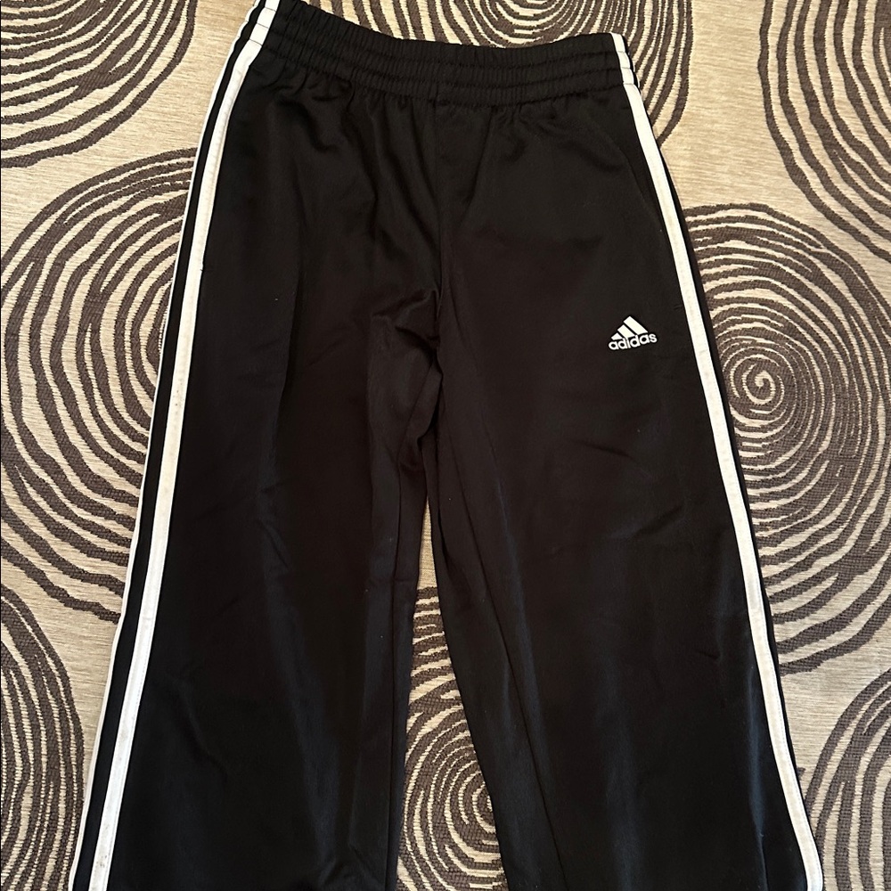 Adidas Black Pants with White Accents